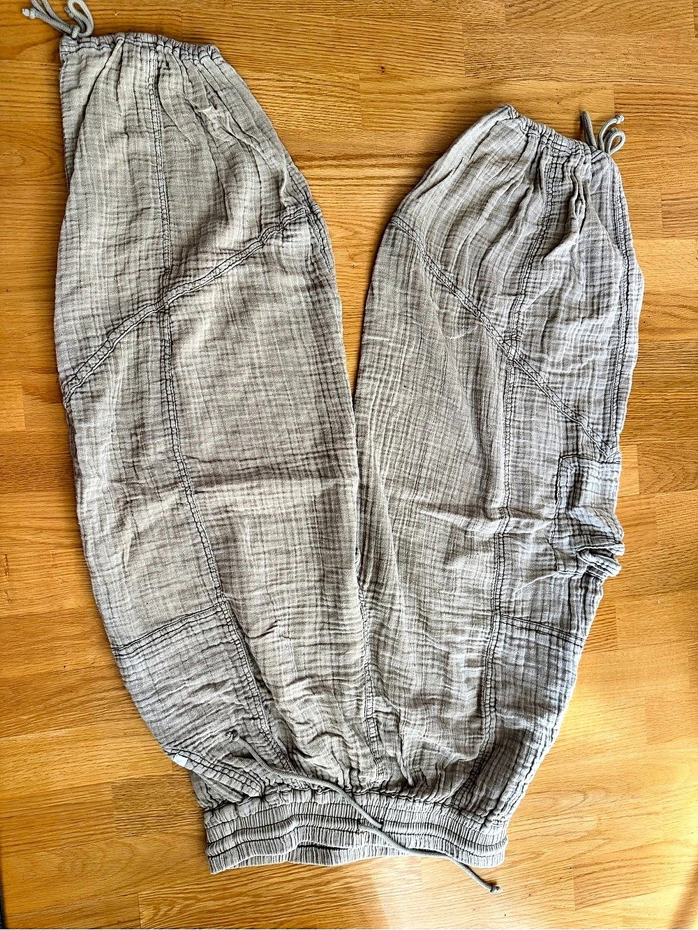 Beach Riot Pants 100% Cotton Joggers Gray Size Small